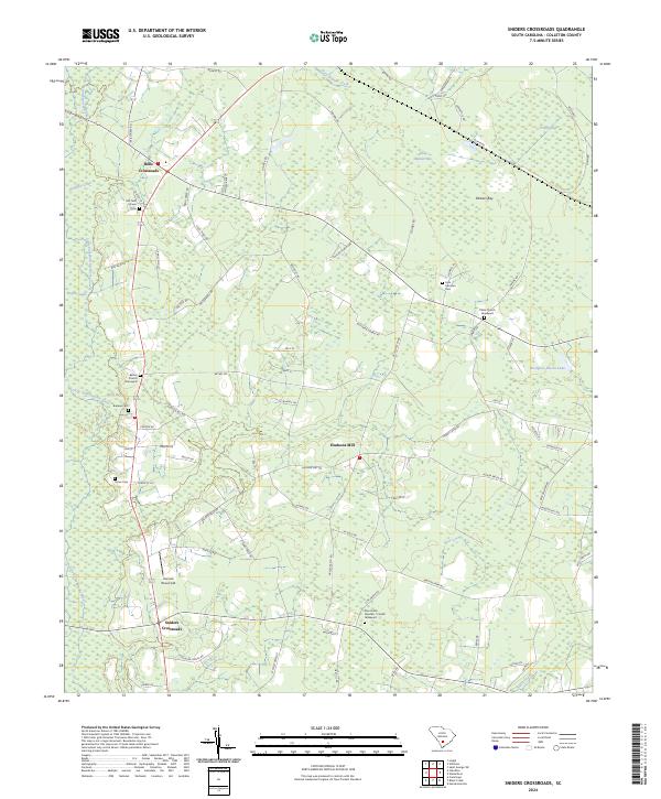 US Topo 7.5-minute map for Sniders Crossroads SC