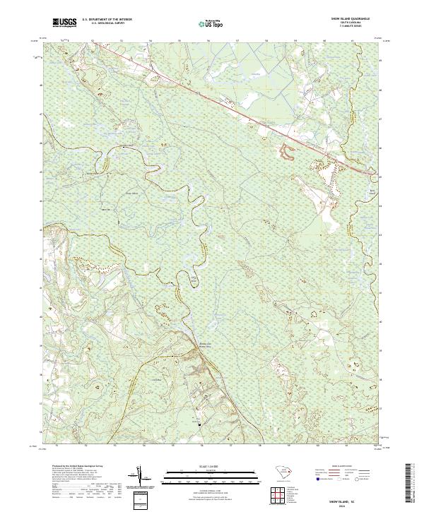 US Topo 7.5-minute map for Snow Island SC