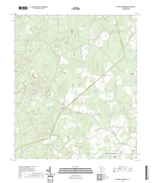 US Topo 7.5-minute map for Solomons Crossroads SC