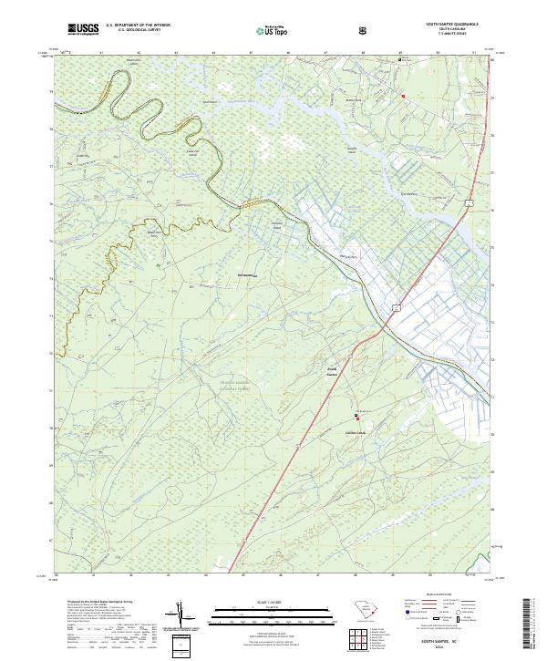 US Topo 7.5-minute map for South Santee SC