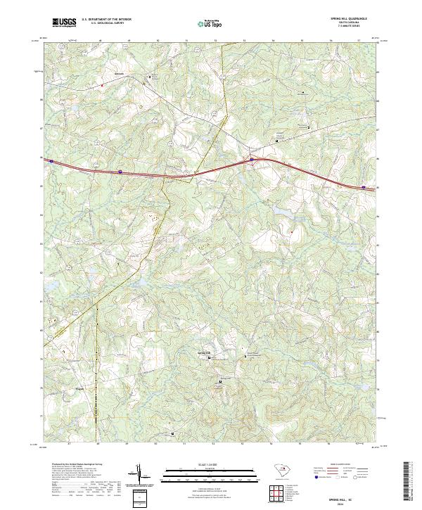 US Topo 7.5-minute map for Spring Hill SC