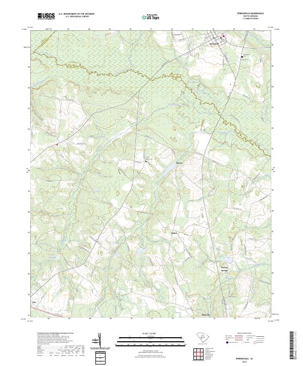 US Topo 7.5-minute map for Springfield SC