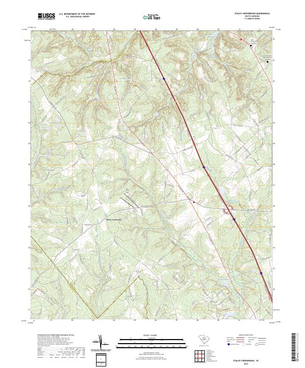 US Topo 7.5-minute map for Staley Crossroads SC