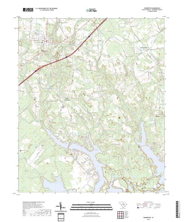 US Topo 7.5-minute map for Summerton SC