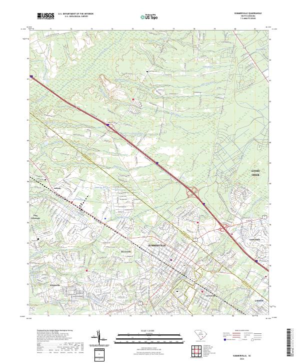 US Topo 7.5-minute map for Summerville SC