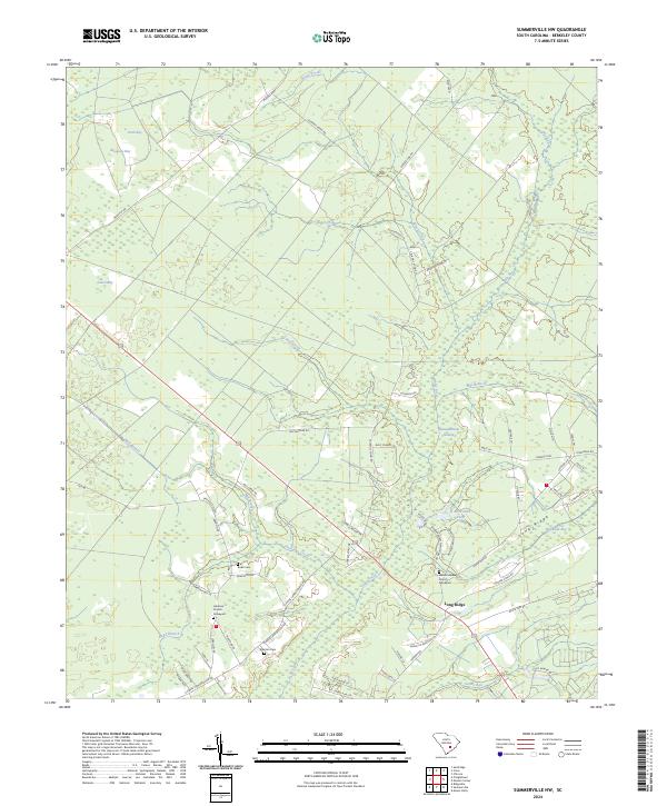US Topo 7.5-minute map for Summerville NW SC