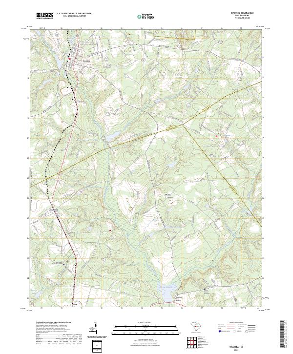 US Topo 7.5-minute map for Swansea SC