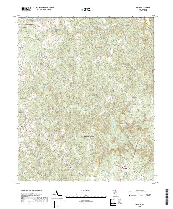 US Topo 7.5-minute map for Taxahaw SC
