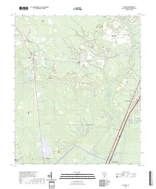 US Topo 7.5-minute map for Tillman SC