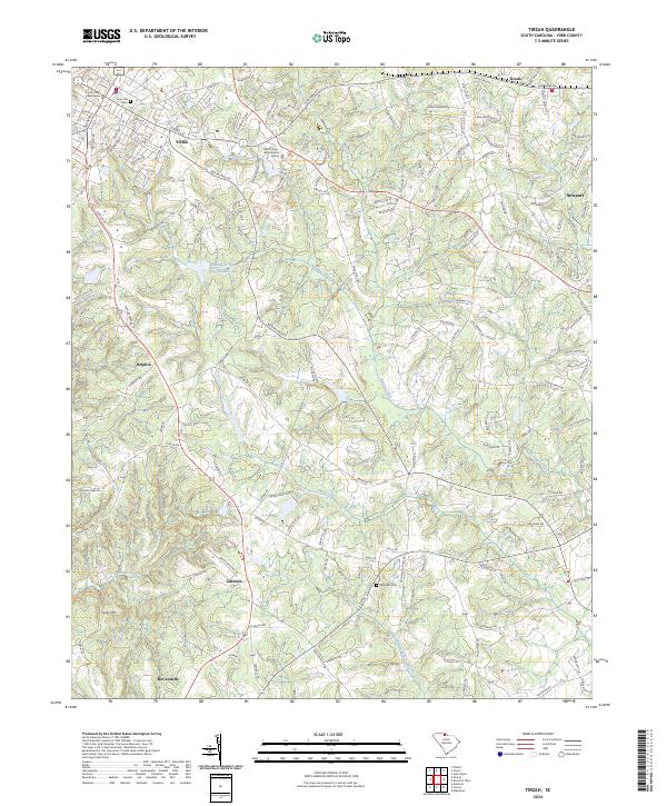 US Topo 7.5-minute map for Tirzah SC