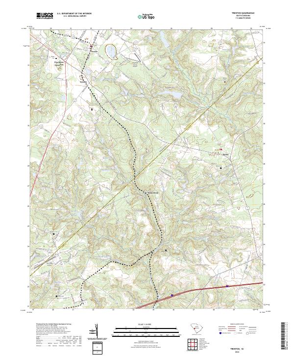 US Topo 7.5-minute map for Trenton SC