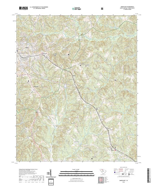 US Topo 7.5-minute map for Union East SC