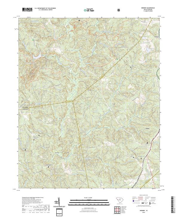 US Topo 7.5-minute map for Verdery SC