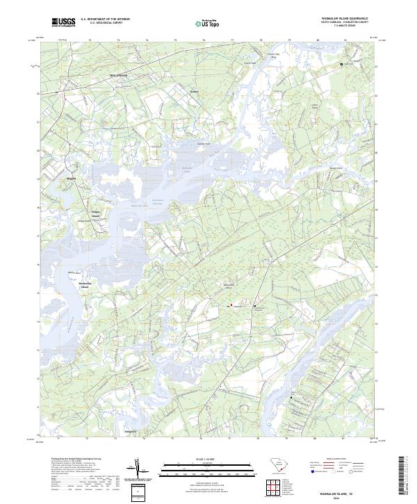 US Topo 7.5-minute map for Wadmalaw Island SC