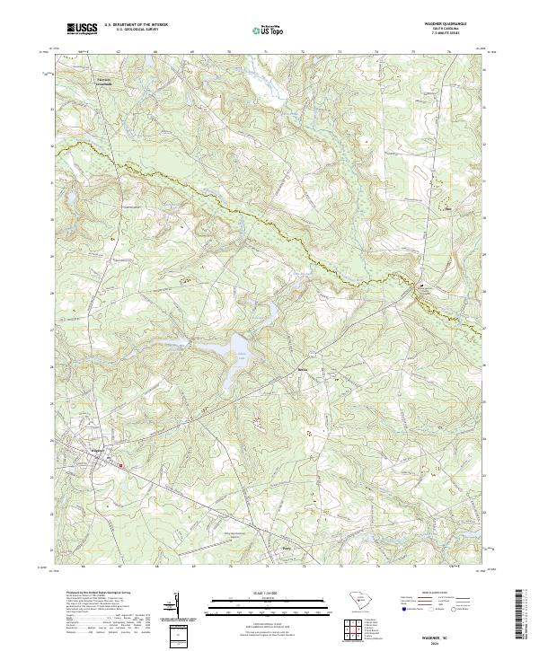 US Topo 7.5-minute map for Wagener SC