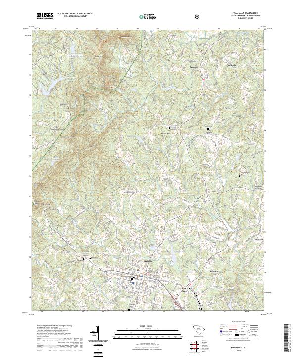US Topo 7.5-minute map for Walhalla SC