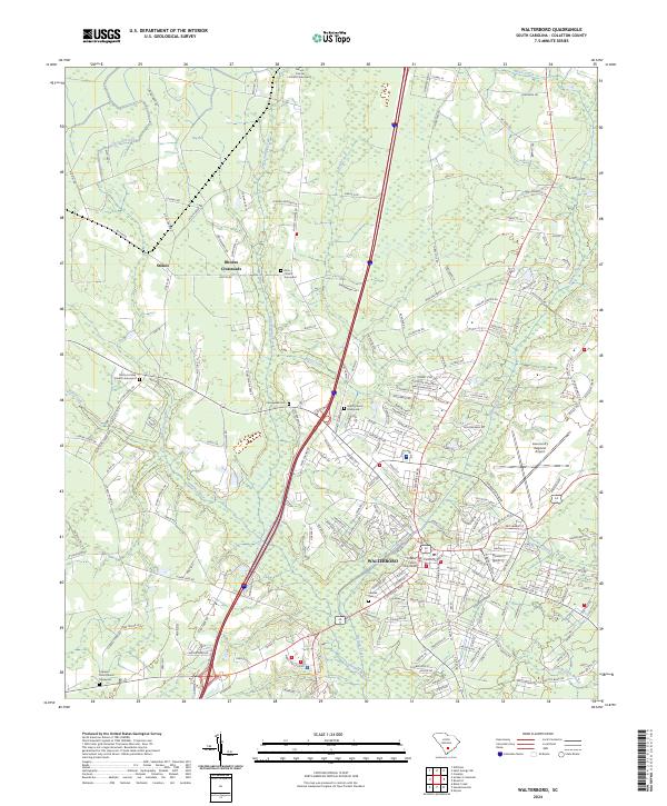 US Topo 7.5-minute map for Walterboro SC