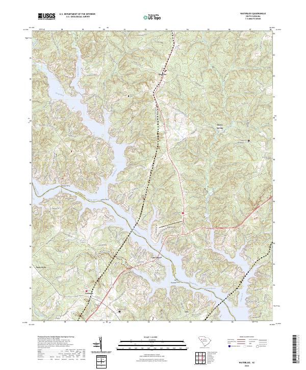 US Topo 7.5-minute map for Waterloo SC