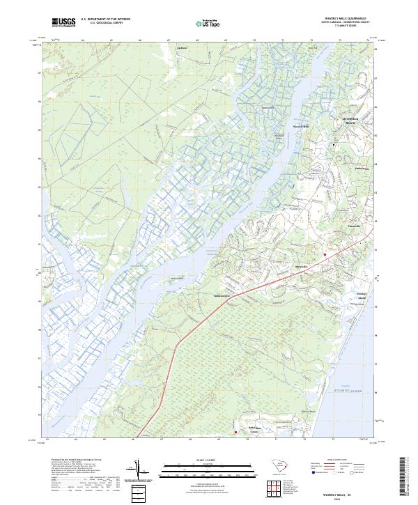 US Topo 7.5-minute map for Waverly Mills SC