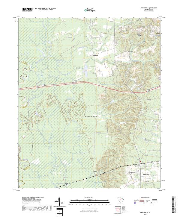 US Topo 7.5-minute map for Wedgefield SC