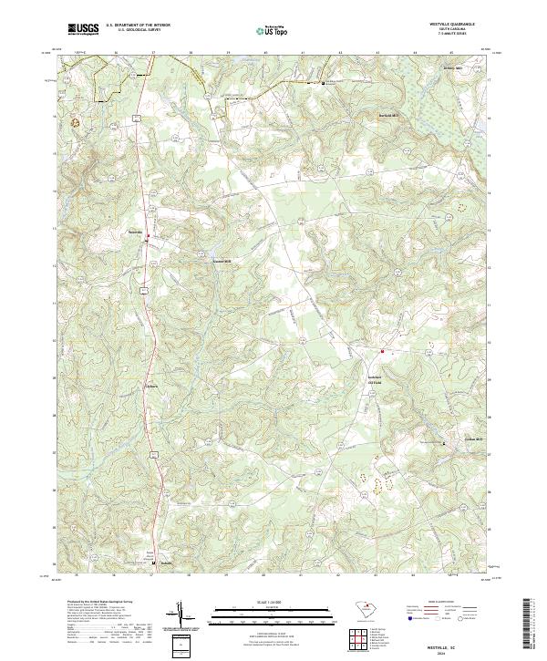 US Topo 7.5-minute map for Westville SC