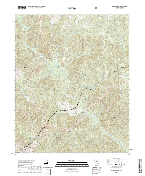 US Topo 7.5-minute map for Whitmire North SC