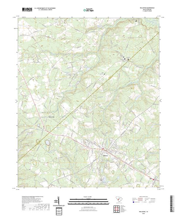 US Topo 7.5-minute map for Williston SC