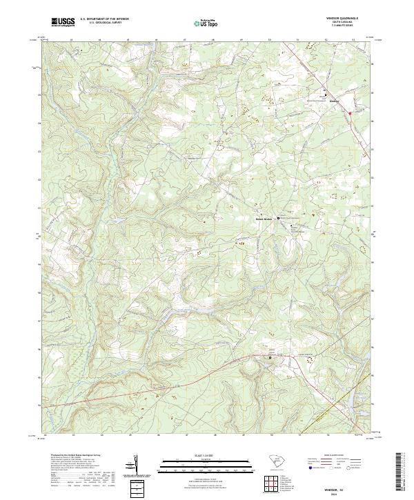 US Topo 7.5-minute map for Windsor SC
