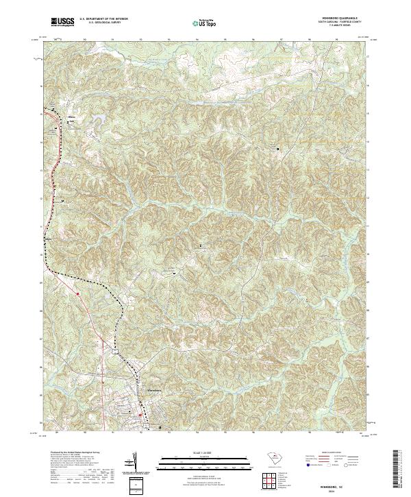 US Topo 7.5-minute map for Winnsboro SC