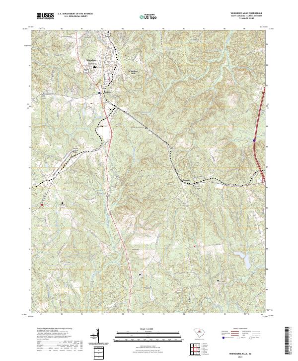 US Topo 7.5-minute map for Winnsboro Mills SC