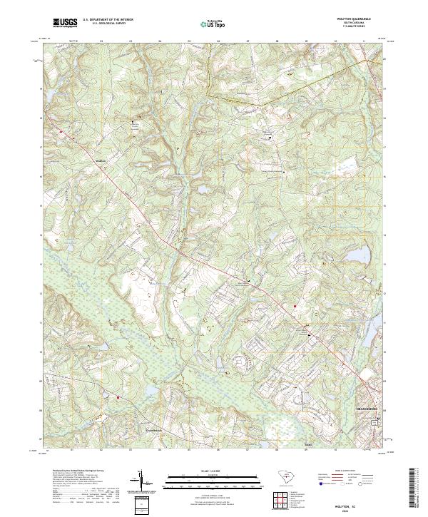 US Topo 7.5-minute map for Wolfton SC