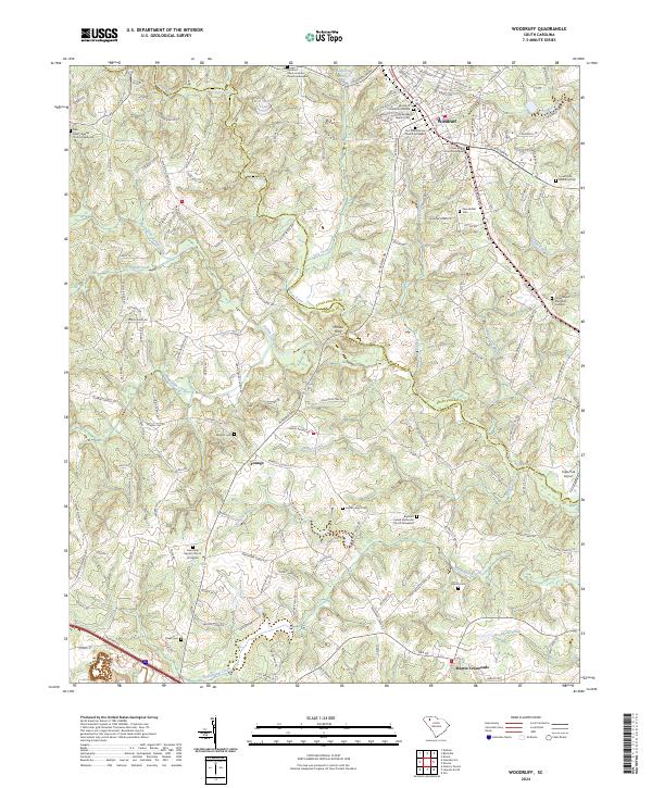 US Topo 7.5-minute map for Woodruff SC