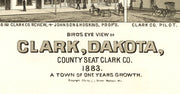 Bird's Eye View of Clark, SD. - 1883