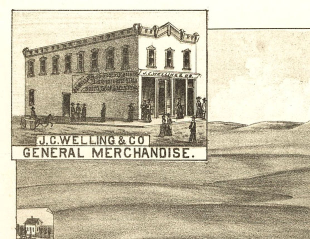 Bird's Eye View of Clark, SD. - 1883