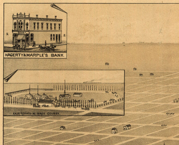Bird's Eye View of Aberdeen, SC. 1883