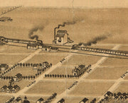 Bird's Eye View of Aberdeen, SC. 1883