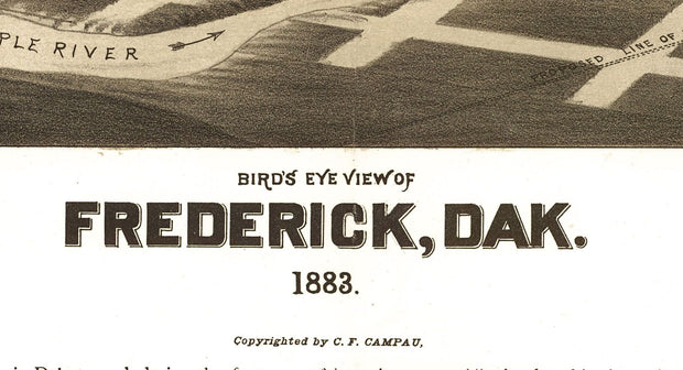 Bird's Eye View of Frederick, SD. - 1883