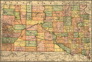 Map of South Dakota, 1892