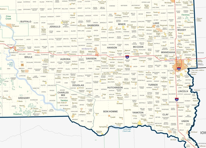 South Dakota Congressional District Wall Map
