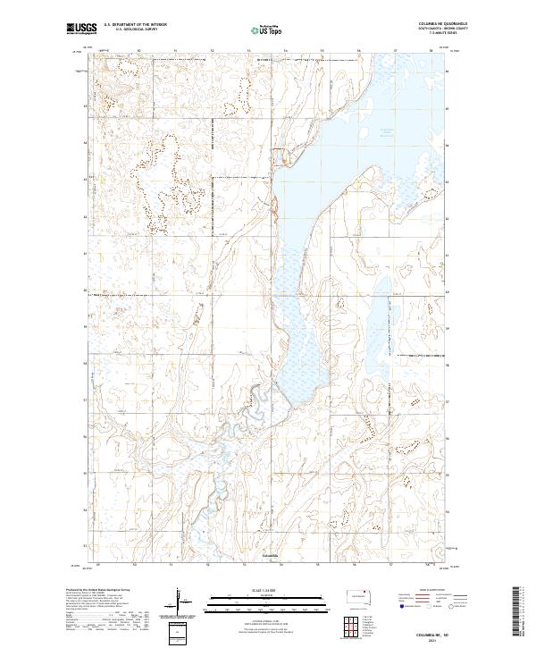 USGS US Topo 7.5-minute map for Columbia NE SD 2021
