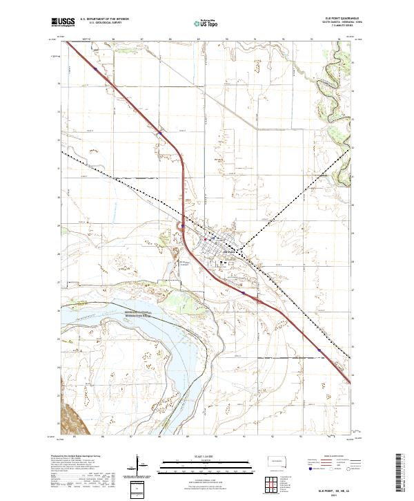 USGS US Topo 7.5-minute map for Elk Point SDNEIA 2021