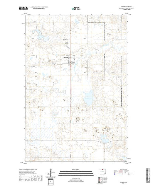 USGS US Topo 7.5-minute map for Herreid SD 2021 – American Map Store