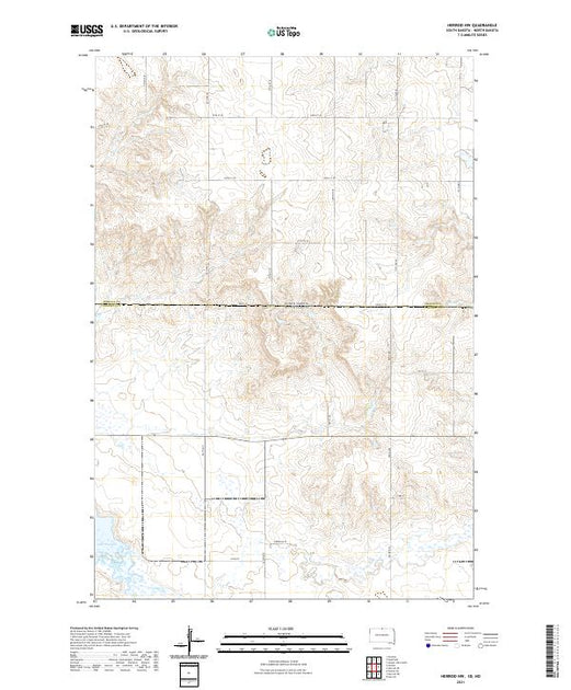 USGS US Topo 7.5-minute map for Herreid NW SDND 2021 – American Map Store