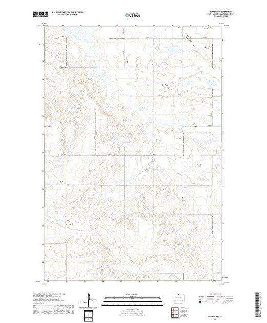USGS US Topo 7.5-minute map for Herreid SW SD 2021 – American Map Store