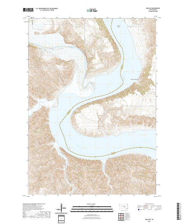 USGS US Topo 7.5-minute map for Iona NW SD 2021