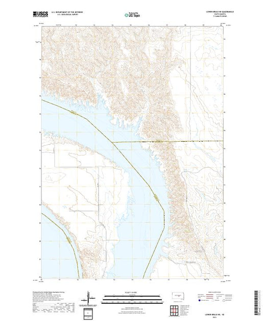 USGS US Topo 7.5-minute map for Lower Brule NE SD 2021 – American Map Store