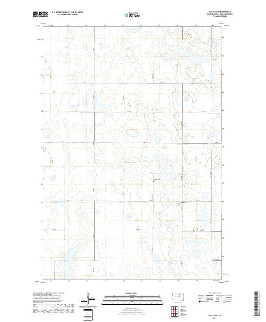 USGS US Topo 7.5-minute map for Loyalton SD 2021 – American Map Store