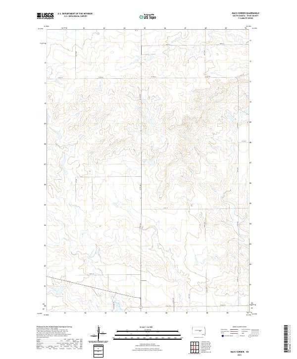 USGS US Topo 7.5-minute map for Macs Corner SD 2021