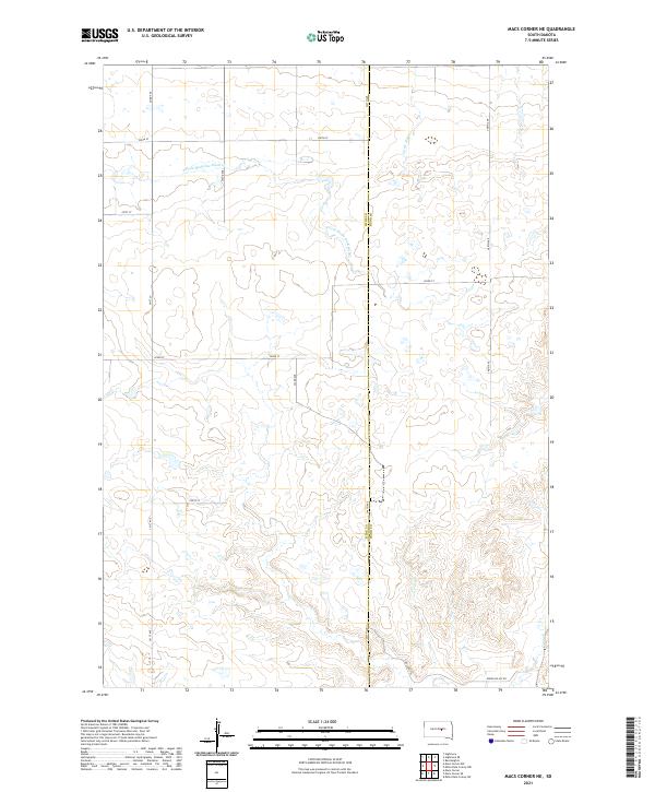 USGS US Topo 7.5-minute map for Macs Corner NE SD 2021