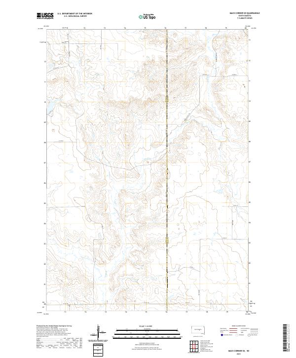 USGS US Topo 7.5-minute map for Macs Corner SE SD 2021